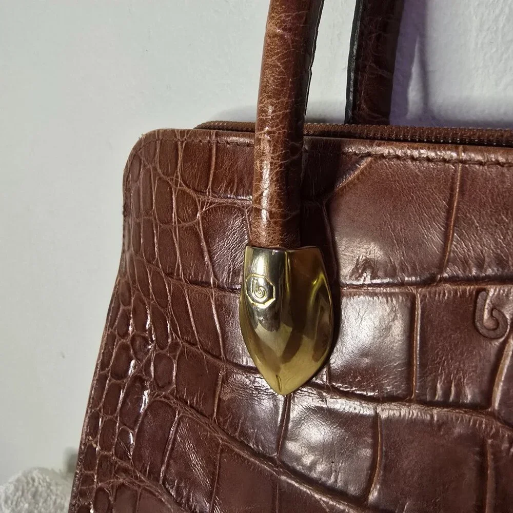 Vintage Bettina Leather Alligator Handbag - Picture 8 of 16
